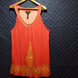 INC EMBELLISHED NECK  TOP